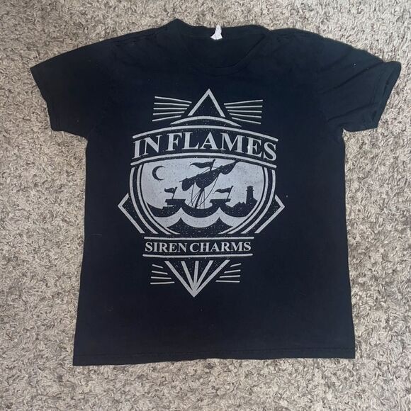 In Flames Siren Charms Graphic Tee by Bar Island Sportswear Band Tees Vintage - Picture 2 of 5